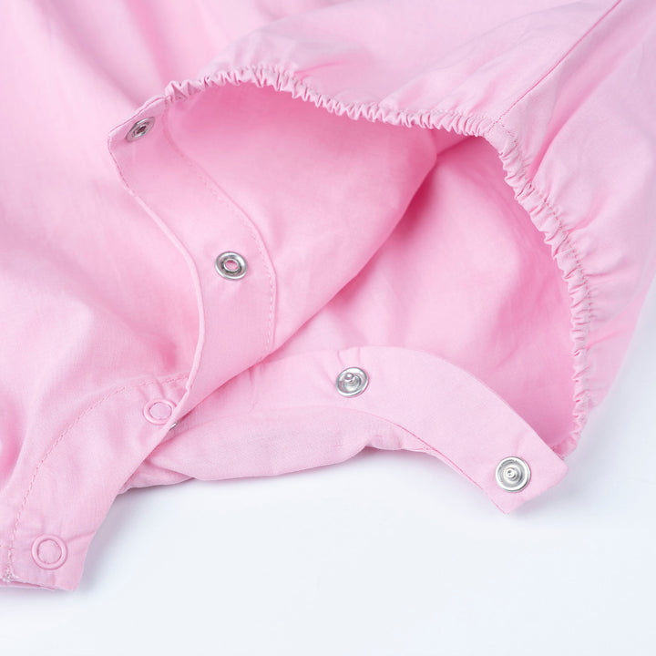 Cream Ruffles Sleeve Top and Flower Print Dungaree Set