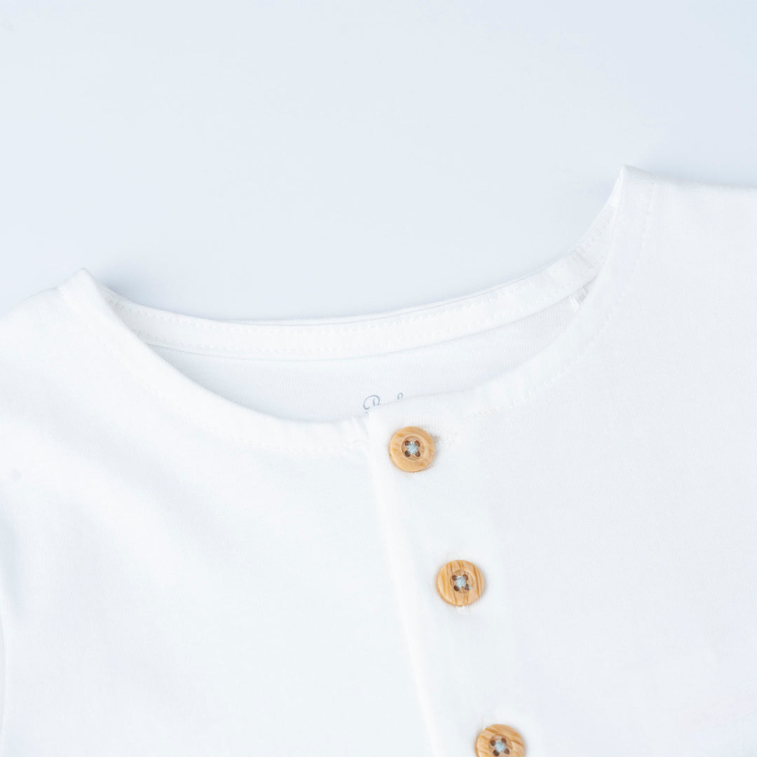 Short Sleeve Romper Safari Print