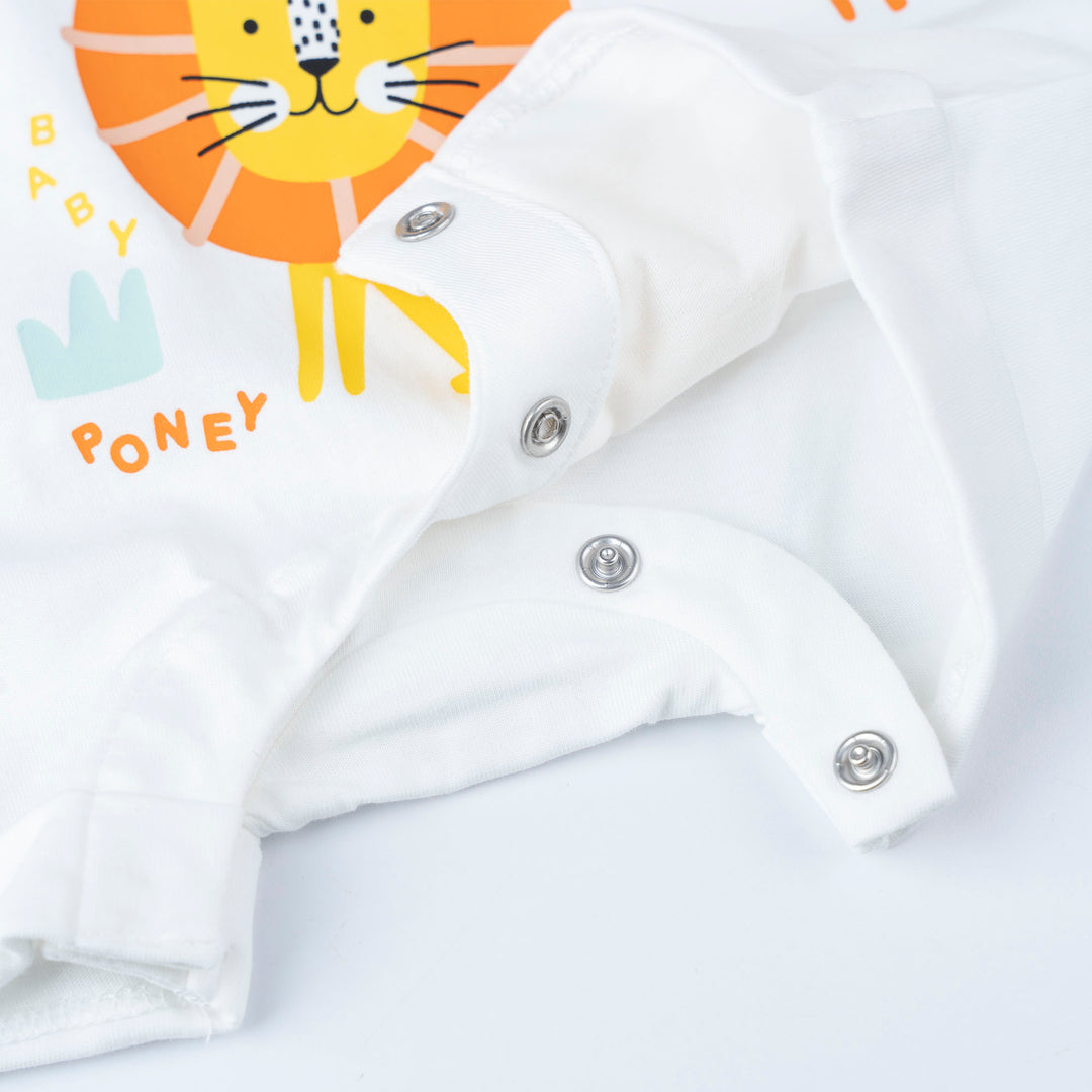 Short Sleeve Romper Safari Print