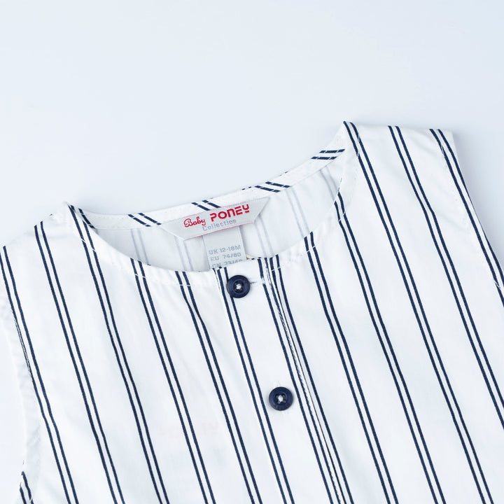 Striped Sleeveless Romper