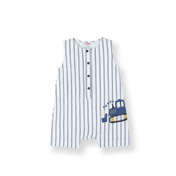 Striped Sleeveless Romper