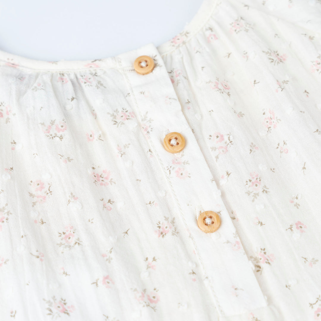 Floral Print Short Sleeve Romper