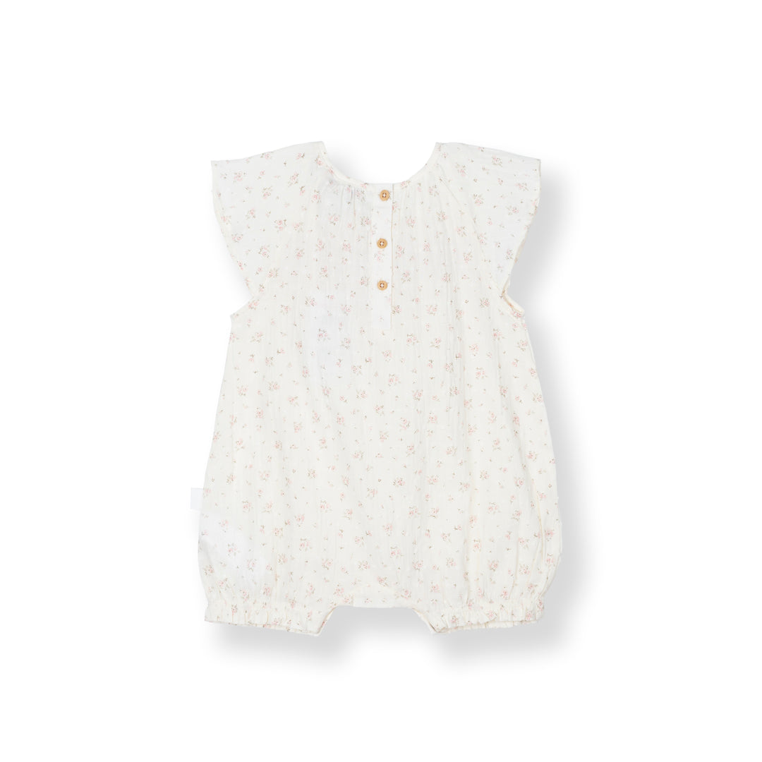 Floral Print Short Sleeve Romper