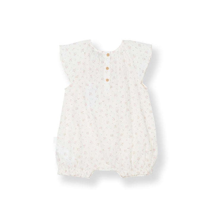 Floral Print Short Sleeve Romper