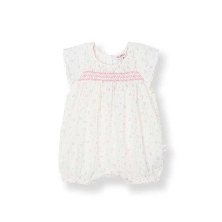 Floral Print Short Sleeve Romper