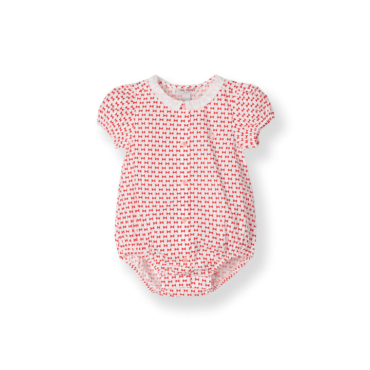 Bow Print Short Sleeve Bodysuit