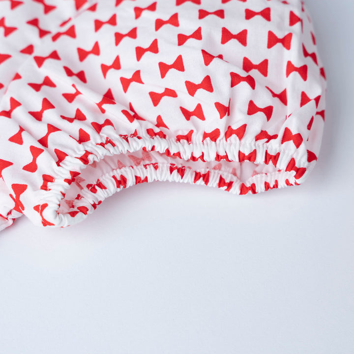 Bow Print Short Sleeve Bodysuit