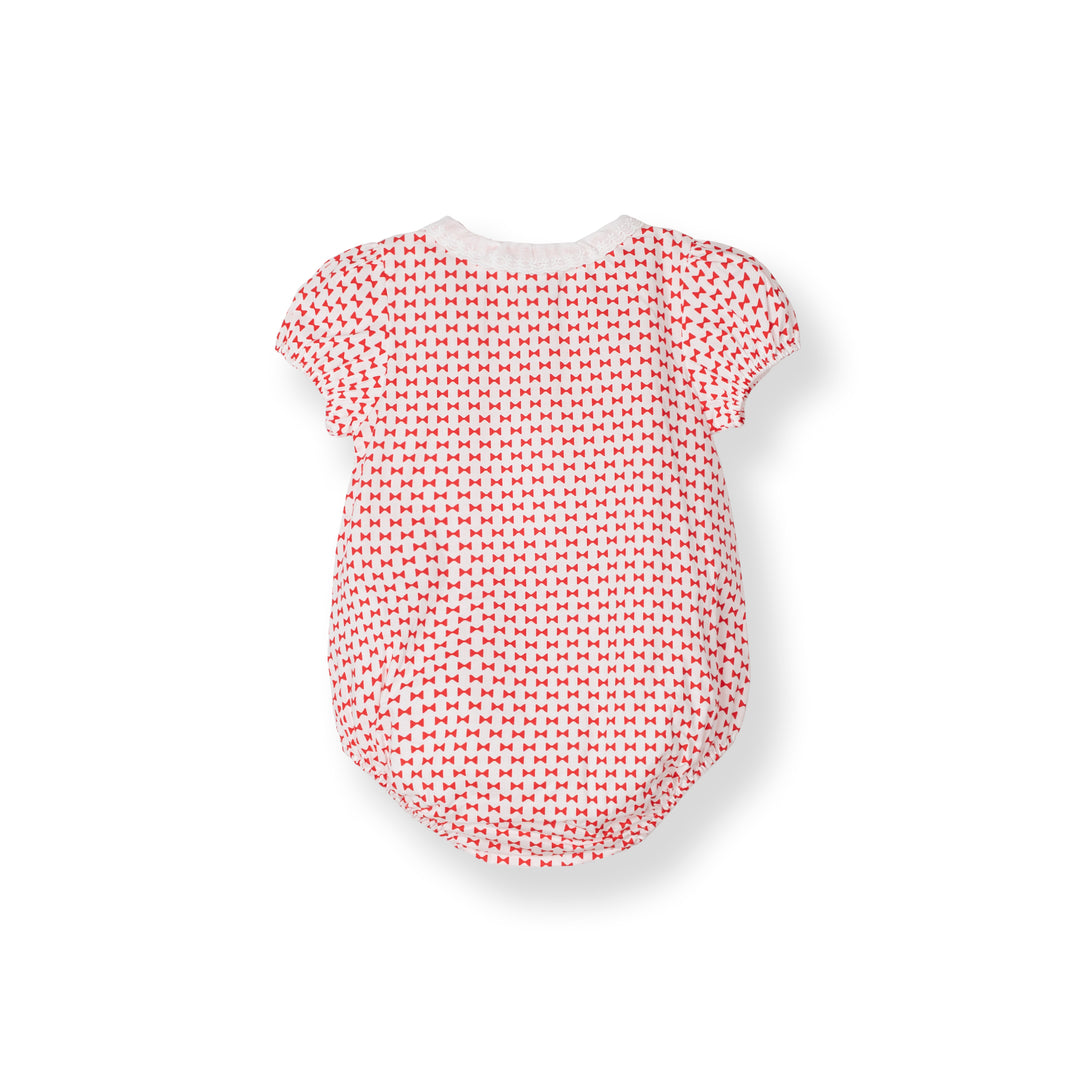 Bow Print Short Sleeve Bodysuit
