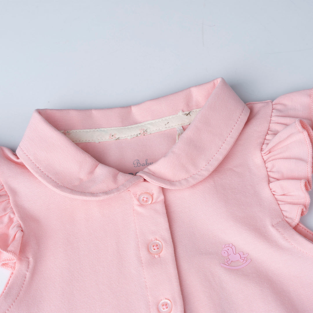 Ruffles Short Sleeve Polo Bodysuit