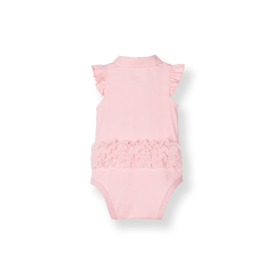 Ruffles Short Sleeve Polo Bodysuit