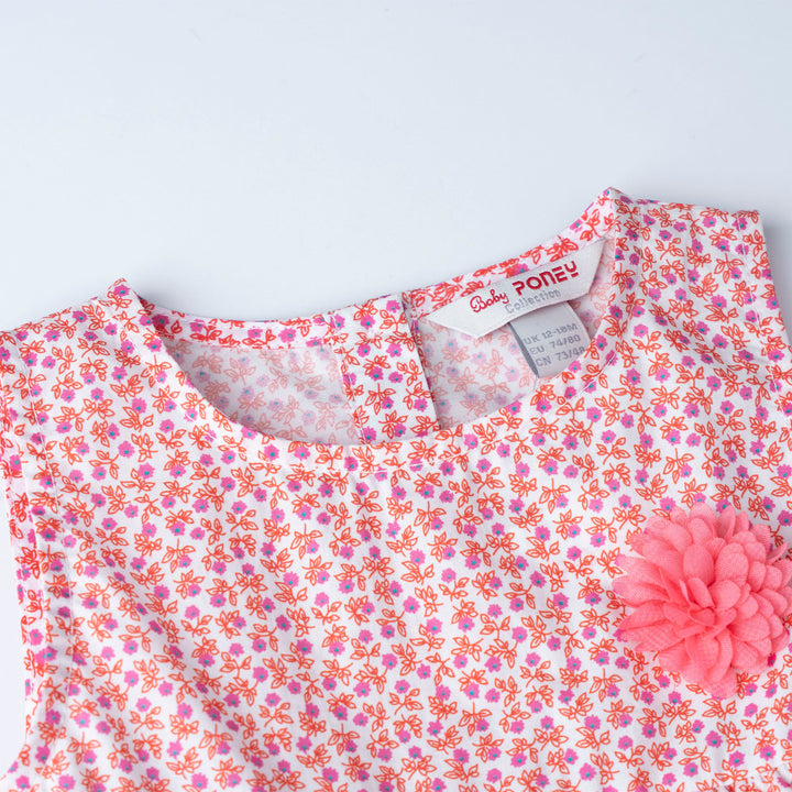 Floral Print Sleeveless Bodysuit