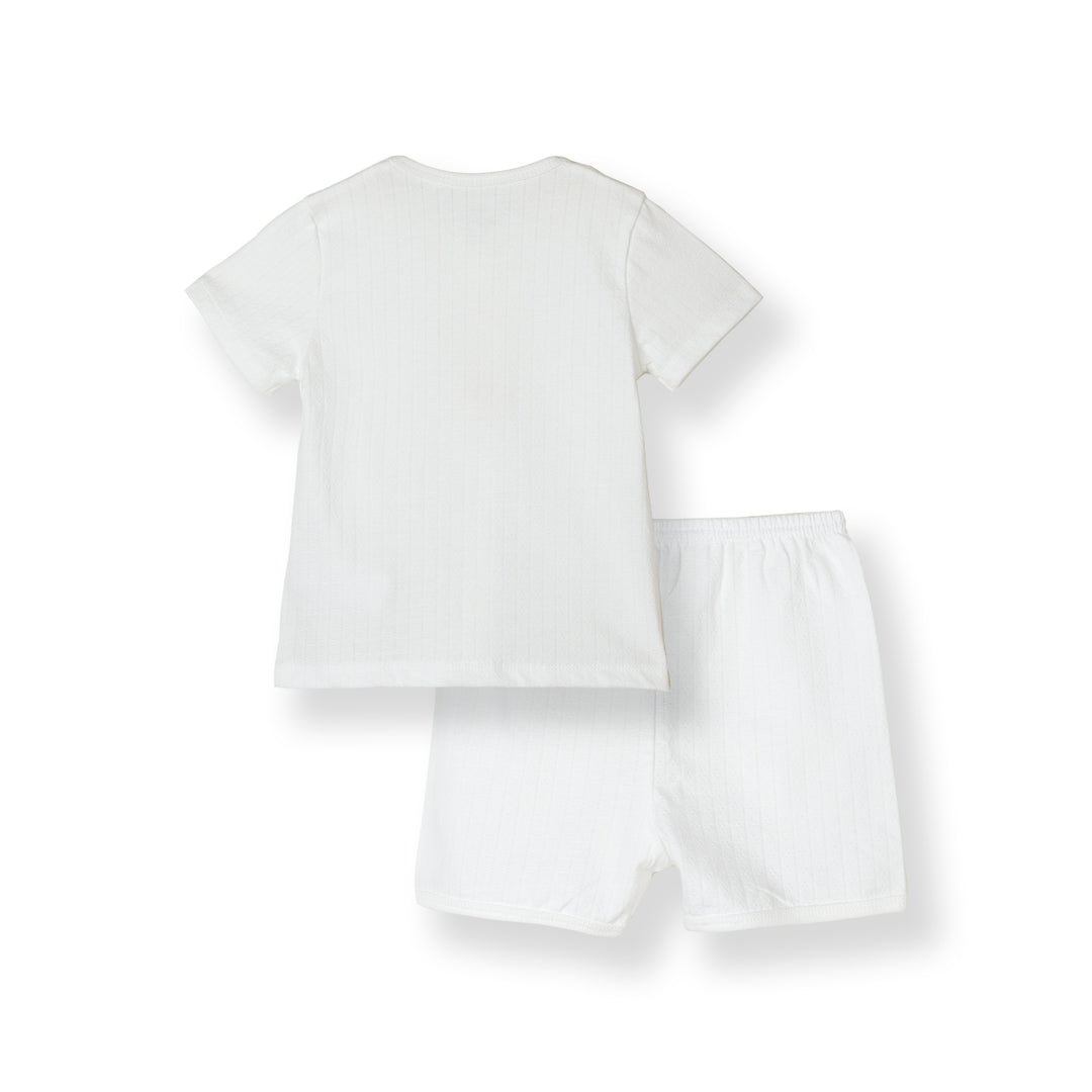Boys Pointelle Short Sleeve Top & Short Pants Set
