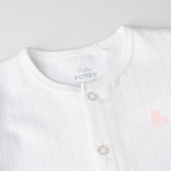 Girls Pointelle Short Sleeve Top & Long Pants Set