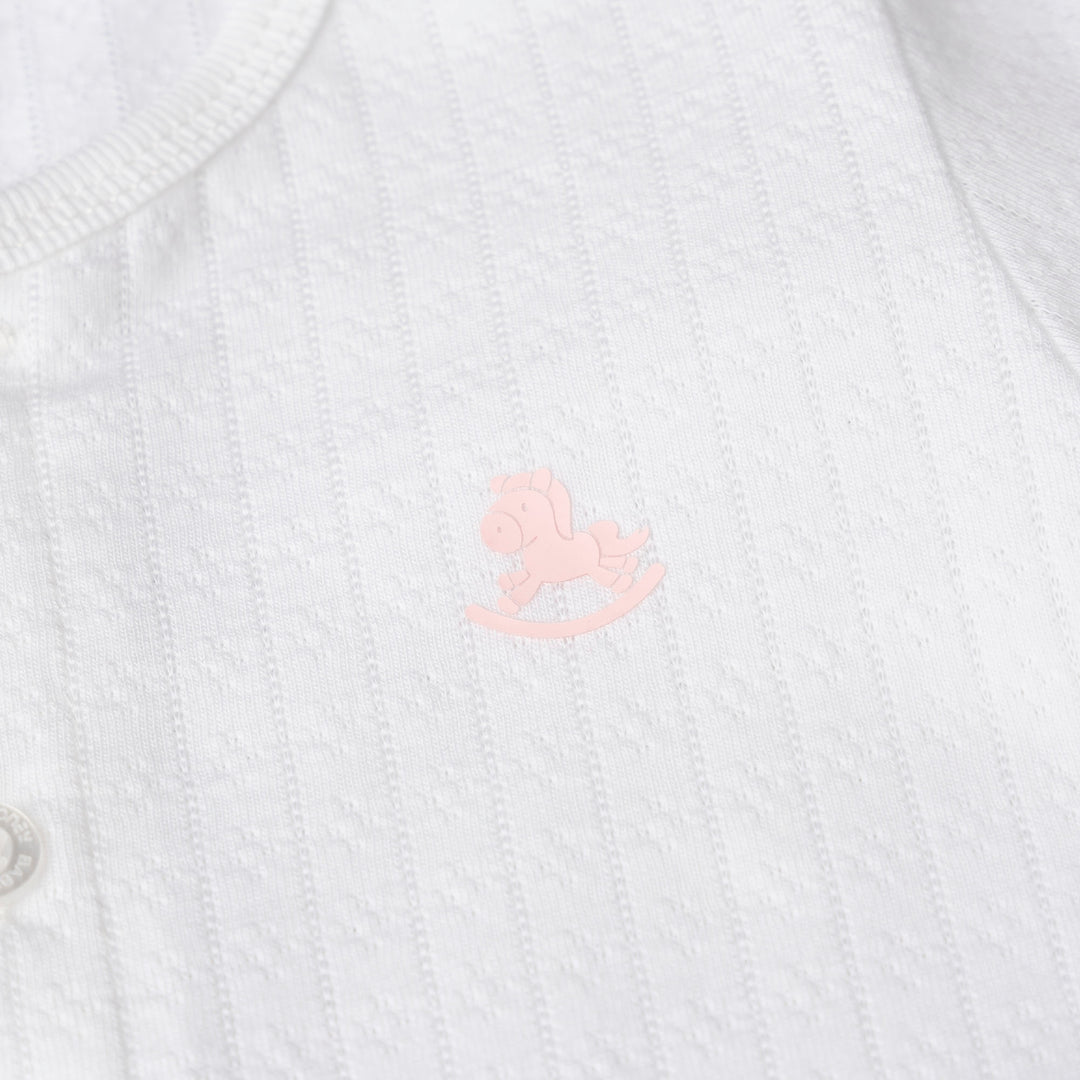 Girls Pointelle Short Sleeve Top & Long Pants Set