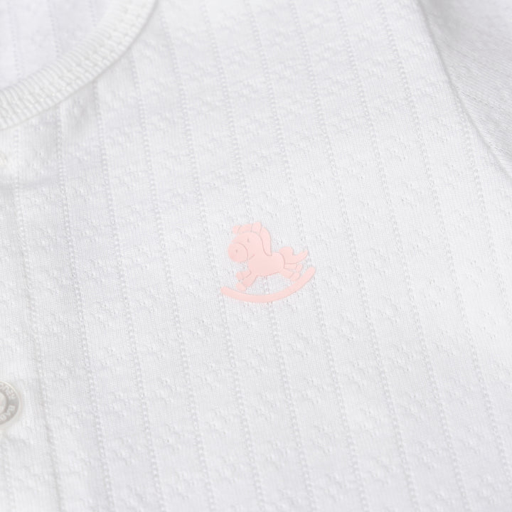 Girls Pointelle Short Sleeve Top & Long Pants Set