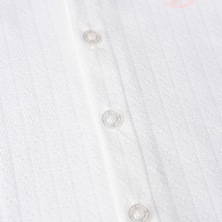 Girls Pointelle Short Sleeve Top & Long Pants Set