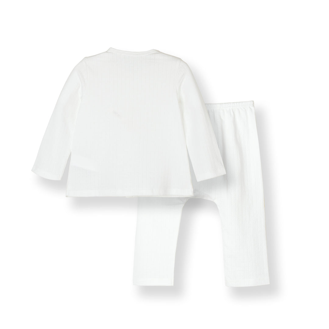 Girls Pointelle Long Sleeve Top & Long Pants Set