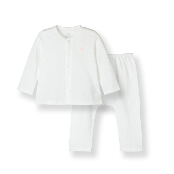 Girls Pointelle Long Sleeve Top & Long Pants Set