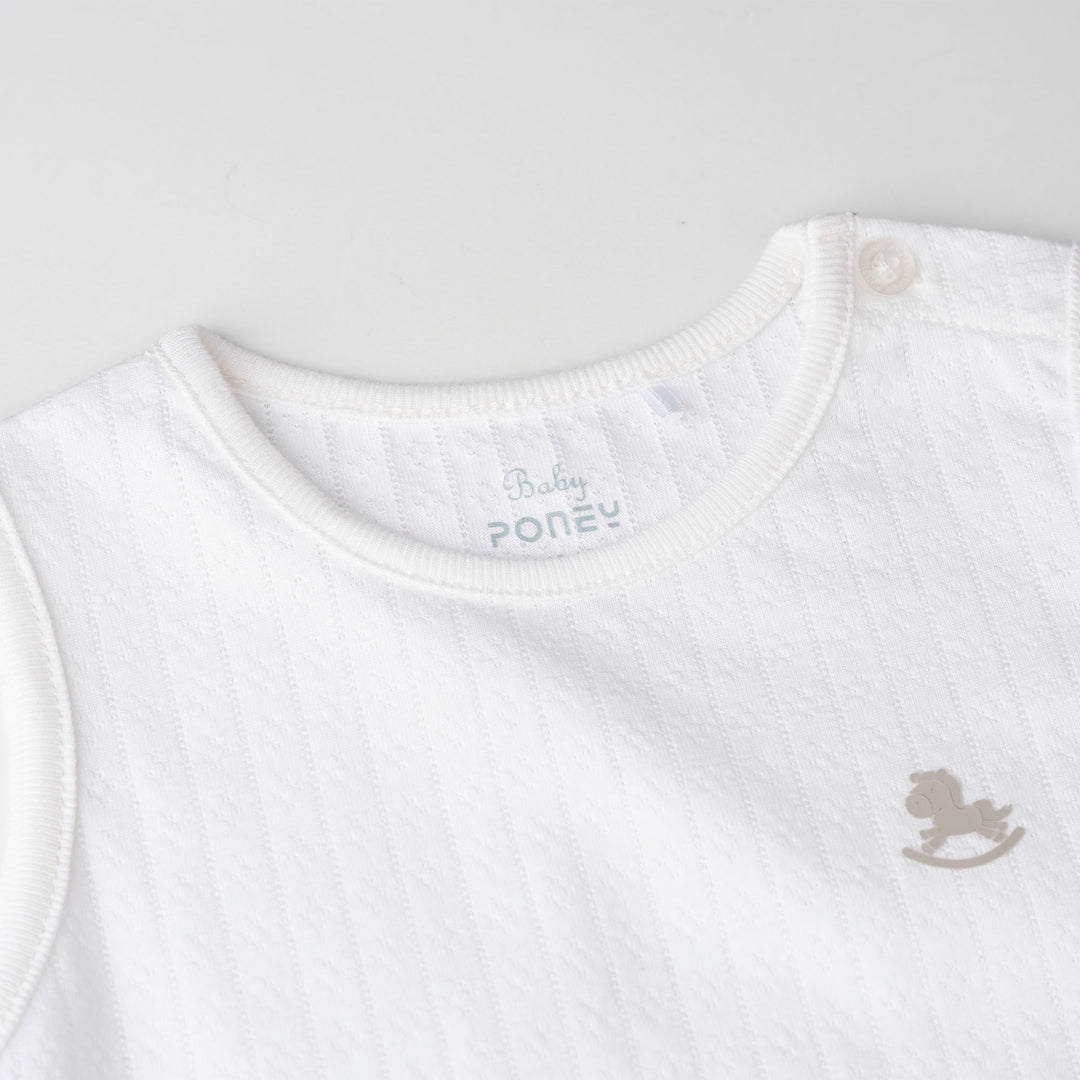 Unisex Pointelle Sleeveless Bodysuit