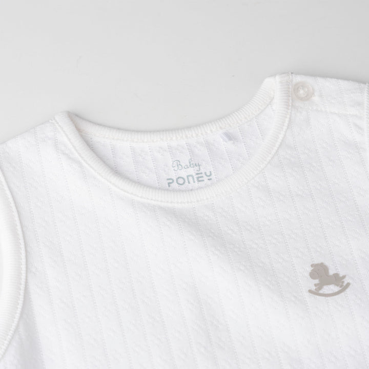 Unisex Pointelle Sleeveless Bodysuit