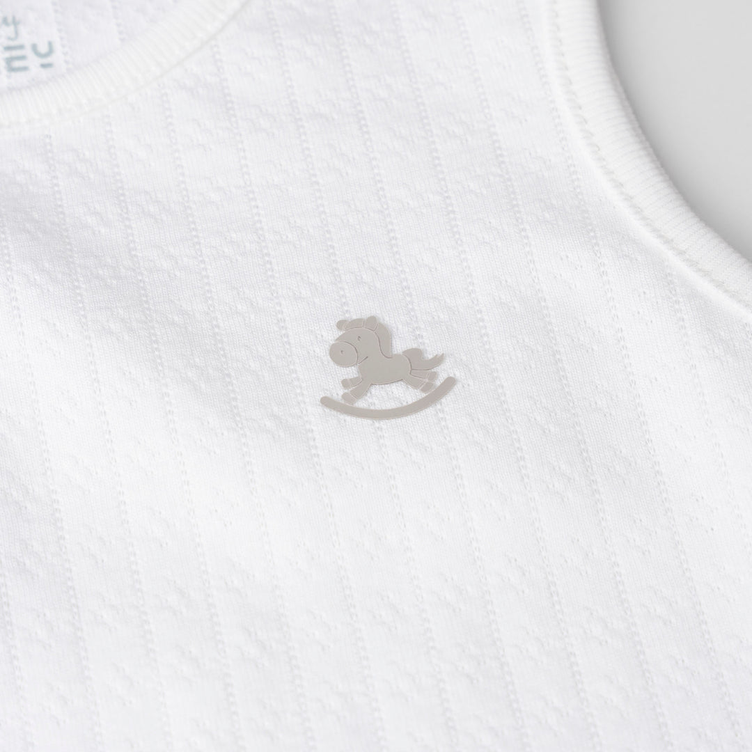 Unisex Pointelle Sleeveless Bodysuit