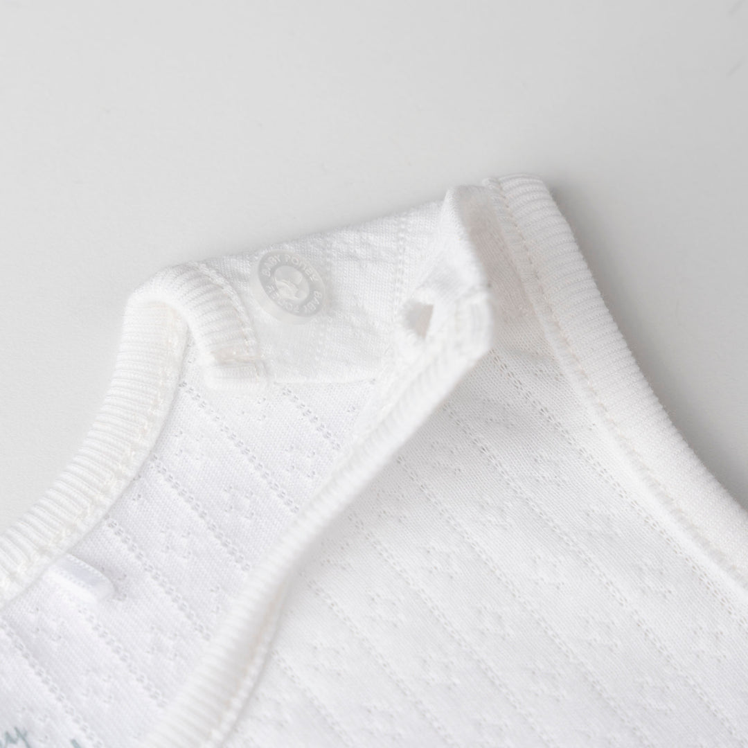 Unisex Pointelle Sleeveless Bodysuit