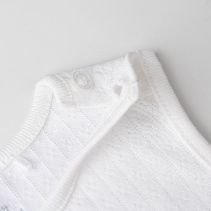 Unisex Pointelle Sleeveless Bodysuit