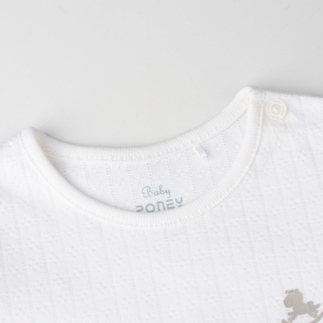 Unisex Pointelle Short Sleeve Bodysuit