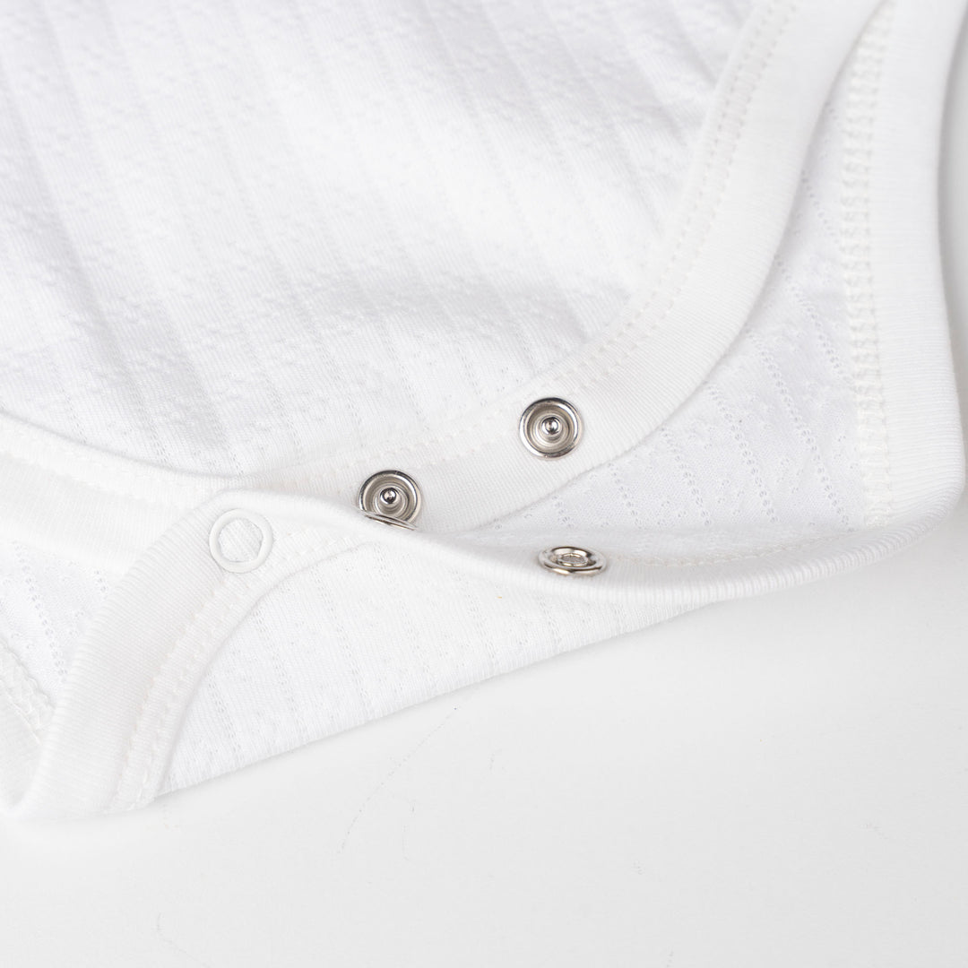 Unisex Pointelle Short Sleeve Bodysuit