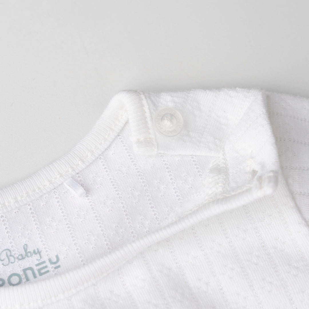 Unisex Pointelle Short Sleeve Bodysuit