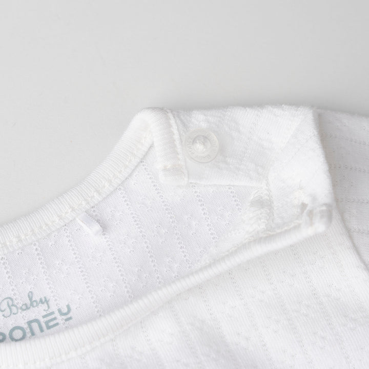 Unisex Pointelle Short Sleeve Bodysuit