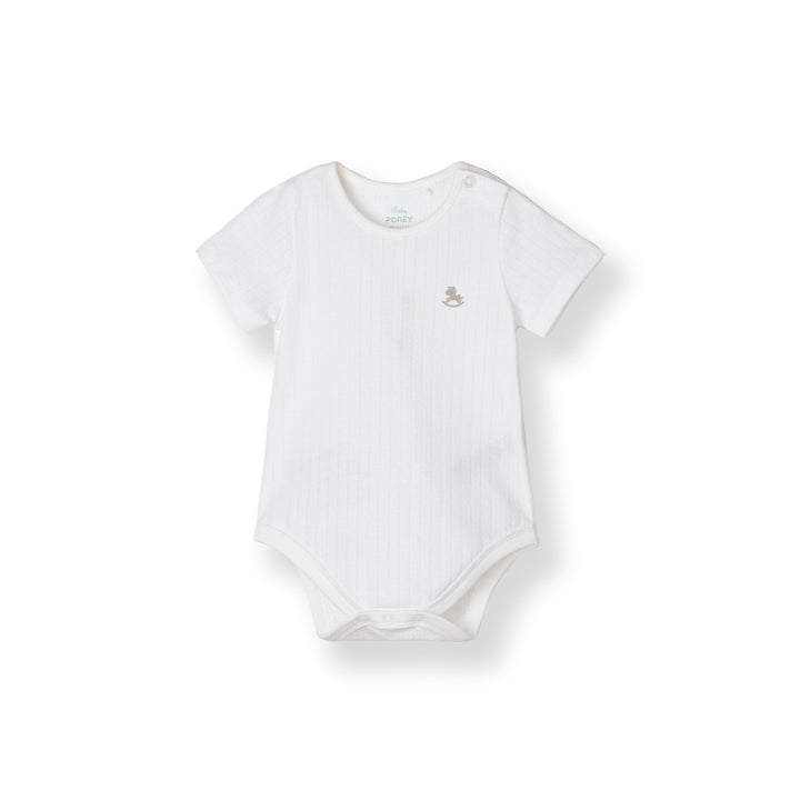 Unisex Pointelle Short Sleeve Bodysuit