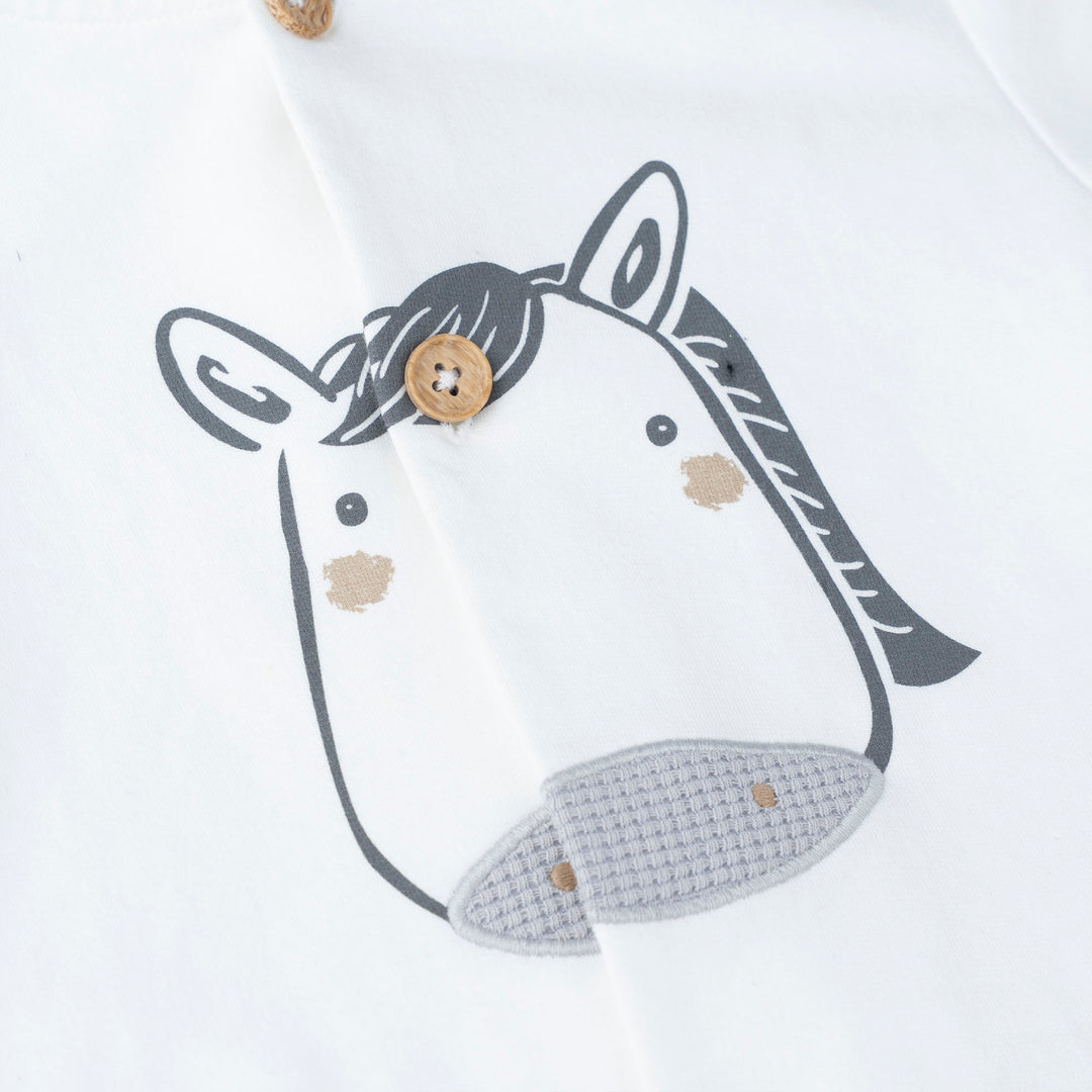 Poney Baby Boy Hooded Long Sleeve Jacket