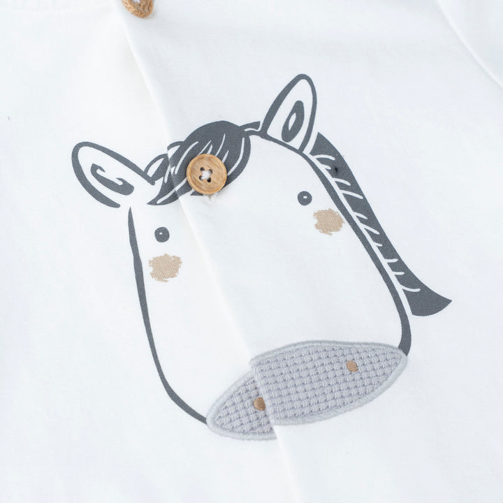 Poney Baby Boy Hooded Long Sleeve Jacket