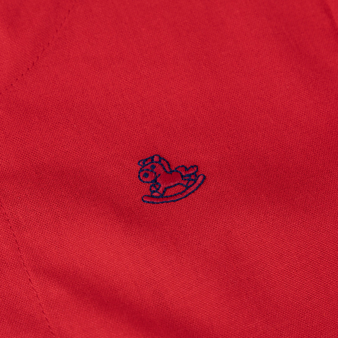 Poney Baby Boy Linen Short Sleeve Shirt