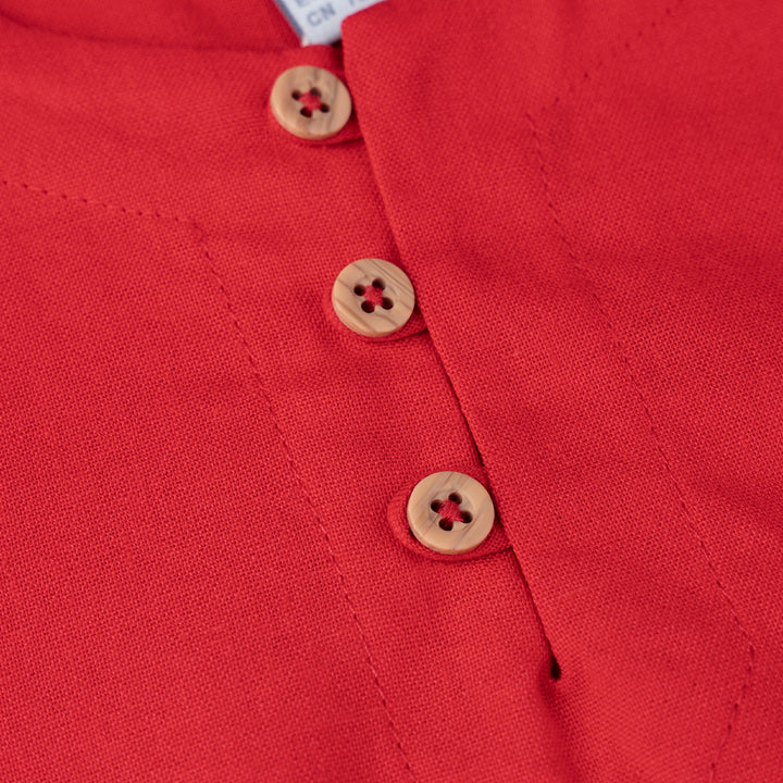 Poney Baby Boy Linen Short Sleeve Shirt