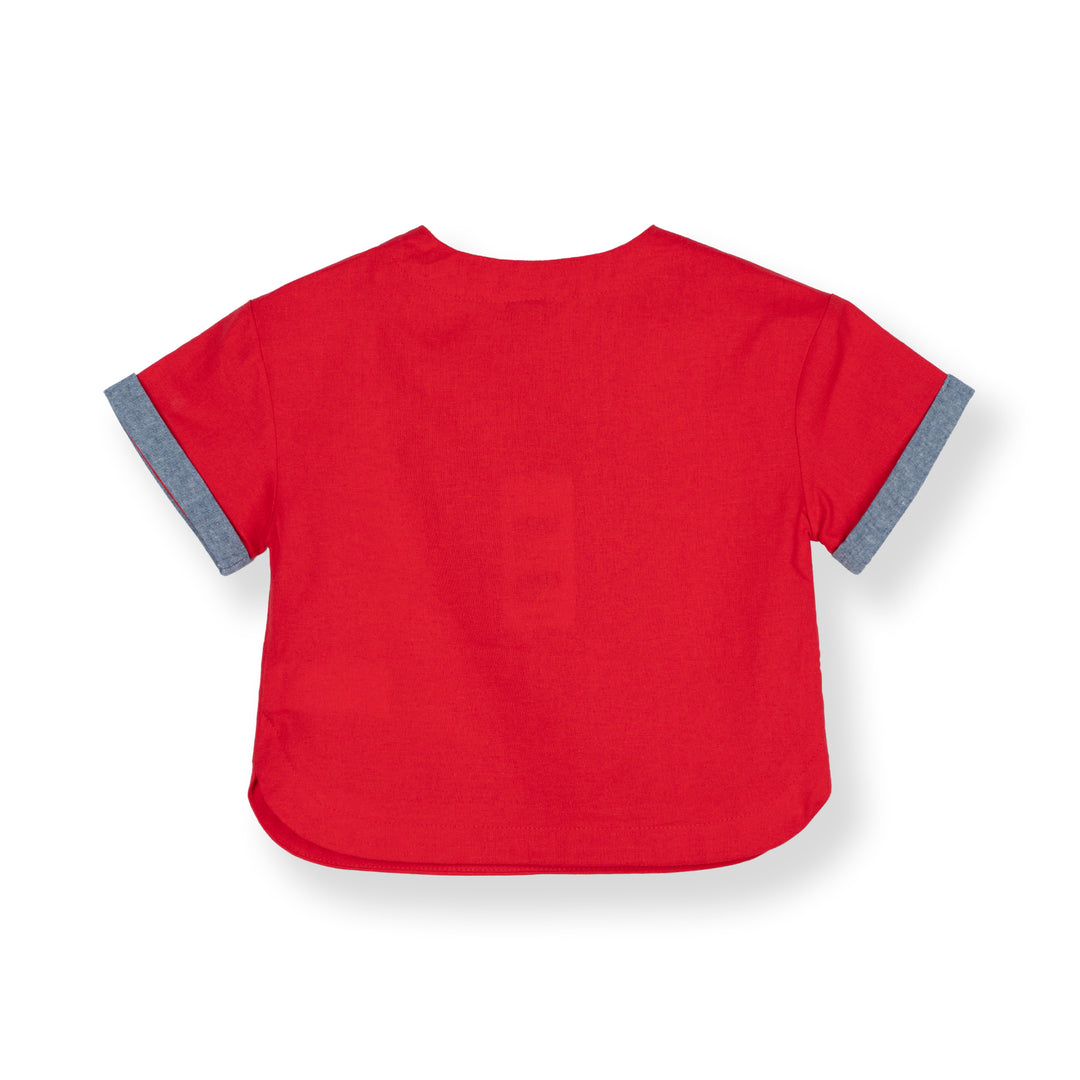 Poney Baby Boy Linen Short Sleeve Shirt