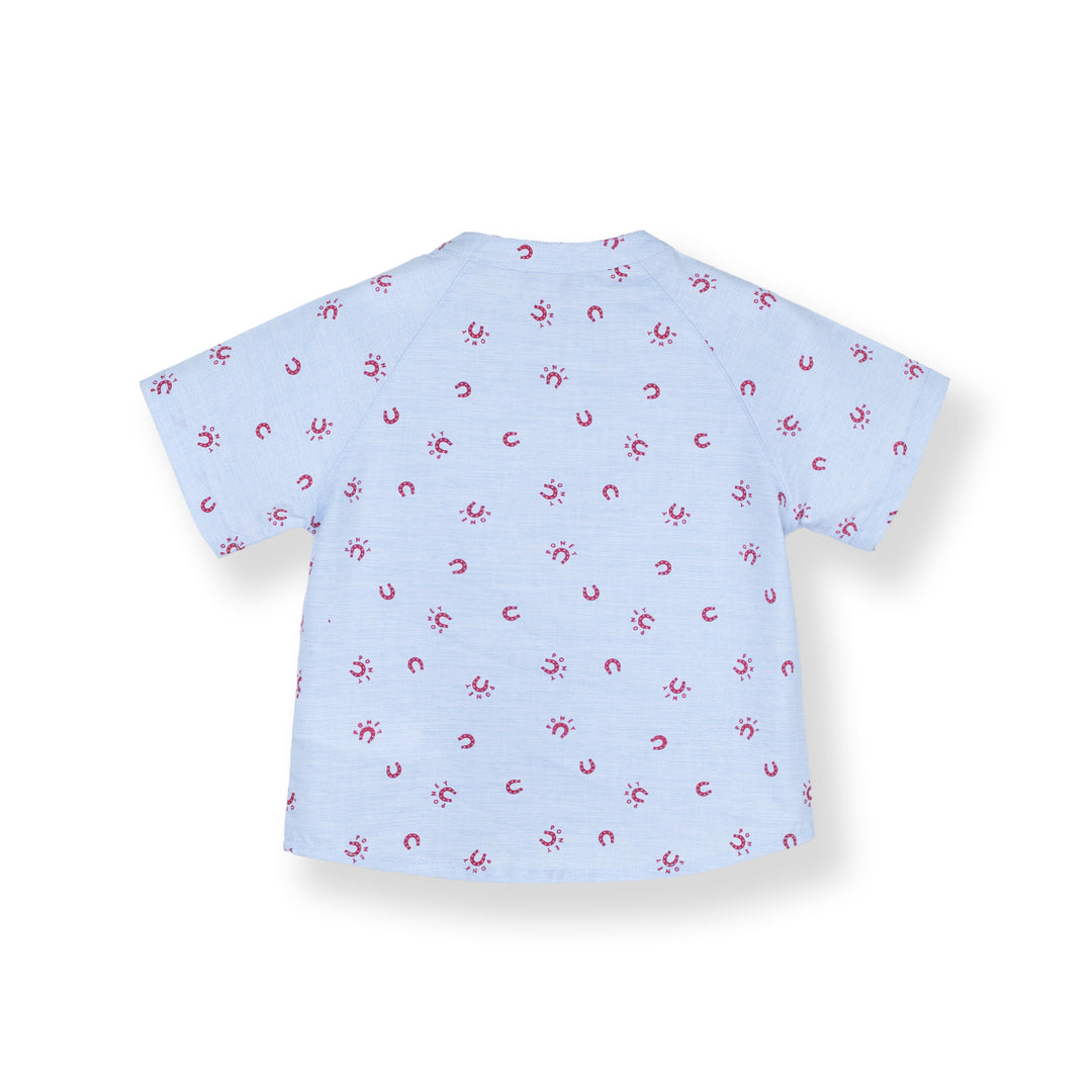 Poney Baby Boy Printed Short Sleeve Shirt