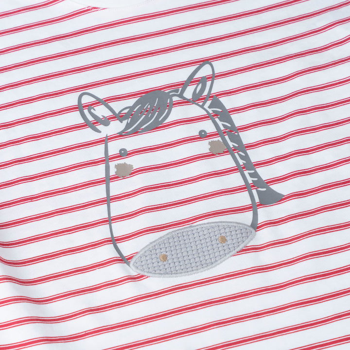 Poney Baby Boy Striped Drop Shoulder T-Shirt