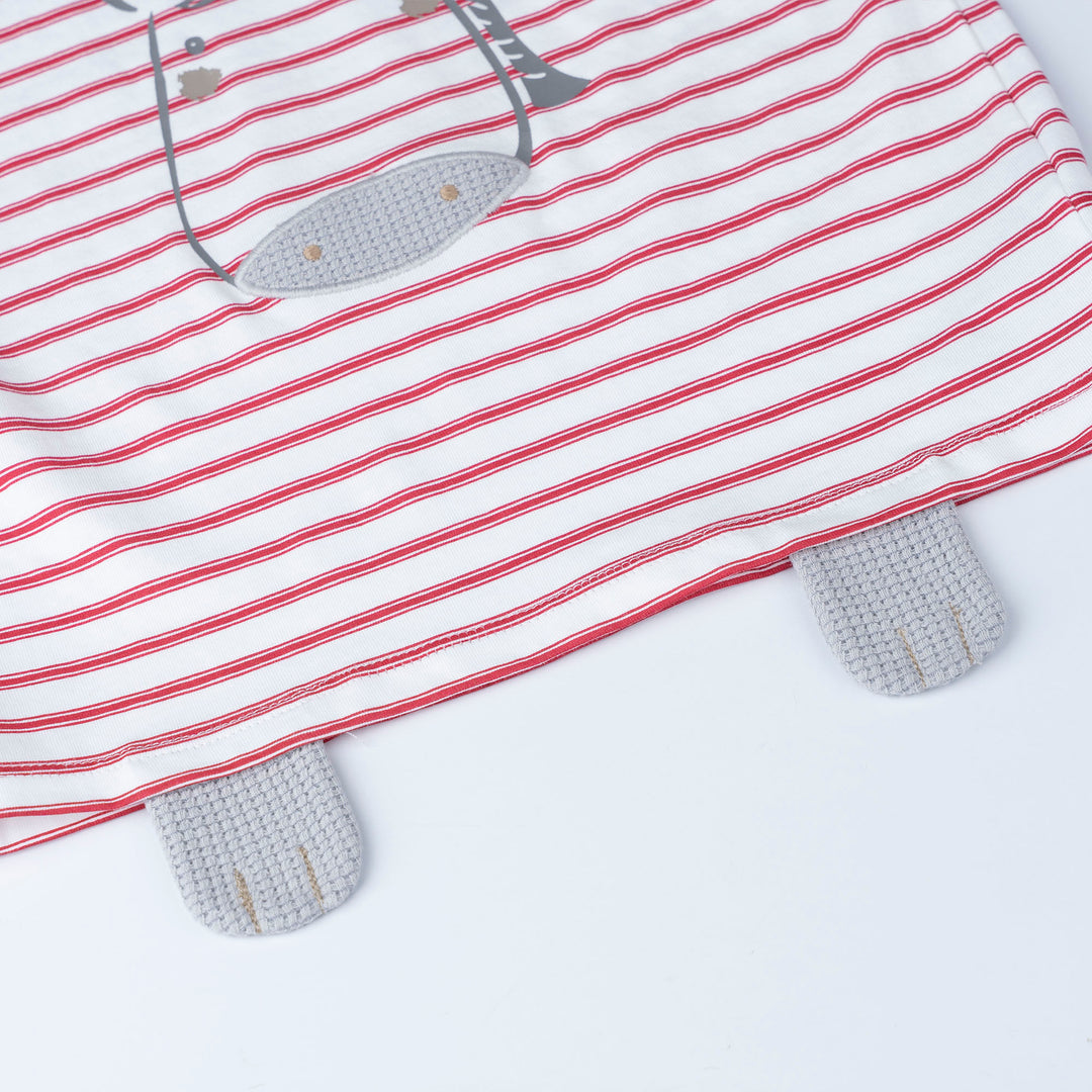 Poney Baby Boy Striped Drop Shoulder T-Shirt