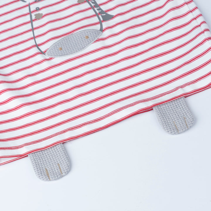 Poney Baby Boy Striped Drop Shoulder T-Shirt