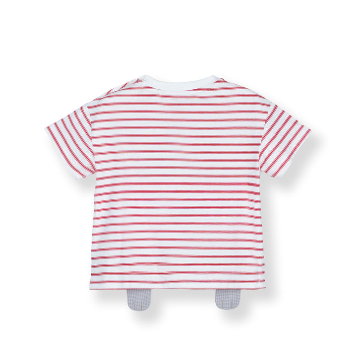 Poney Baby Boy Striped Drop Shoulder T-Shirt