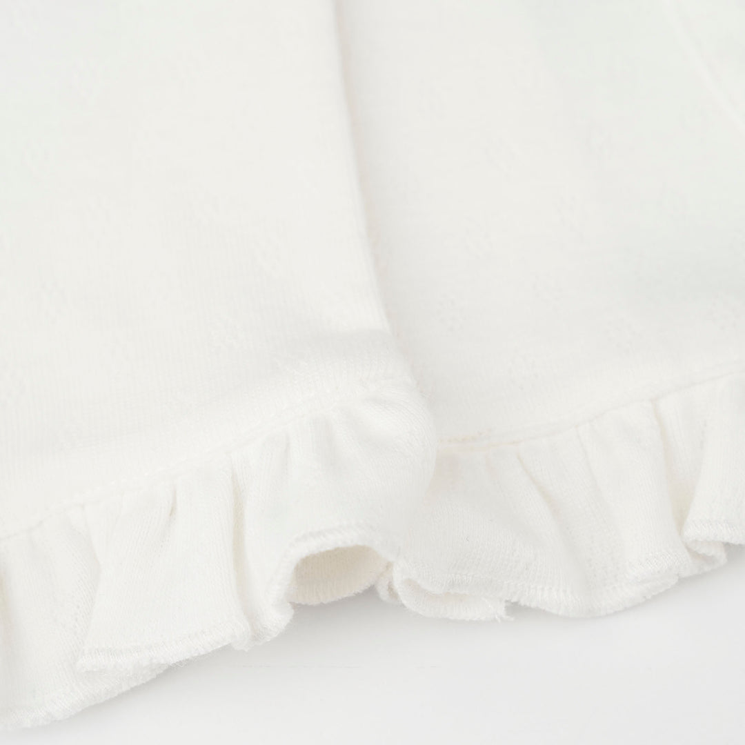 Baby Poney Girls Cream Pointelle Regular Fit Long Sleeve Cardigan