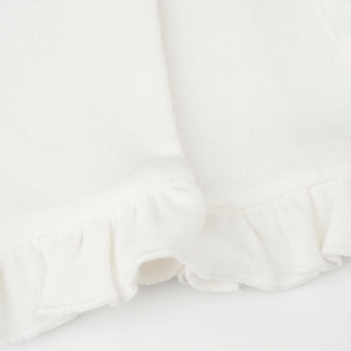 Baby Poney Girls Cream Pointelle Regular Fit Long Sleeve Cardigan