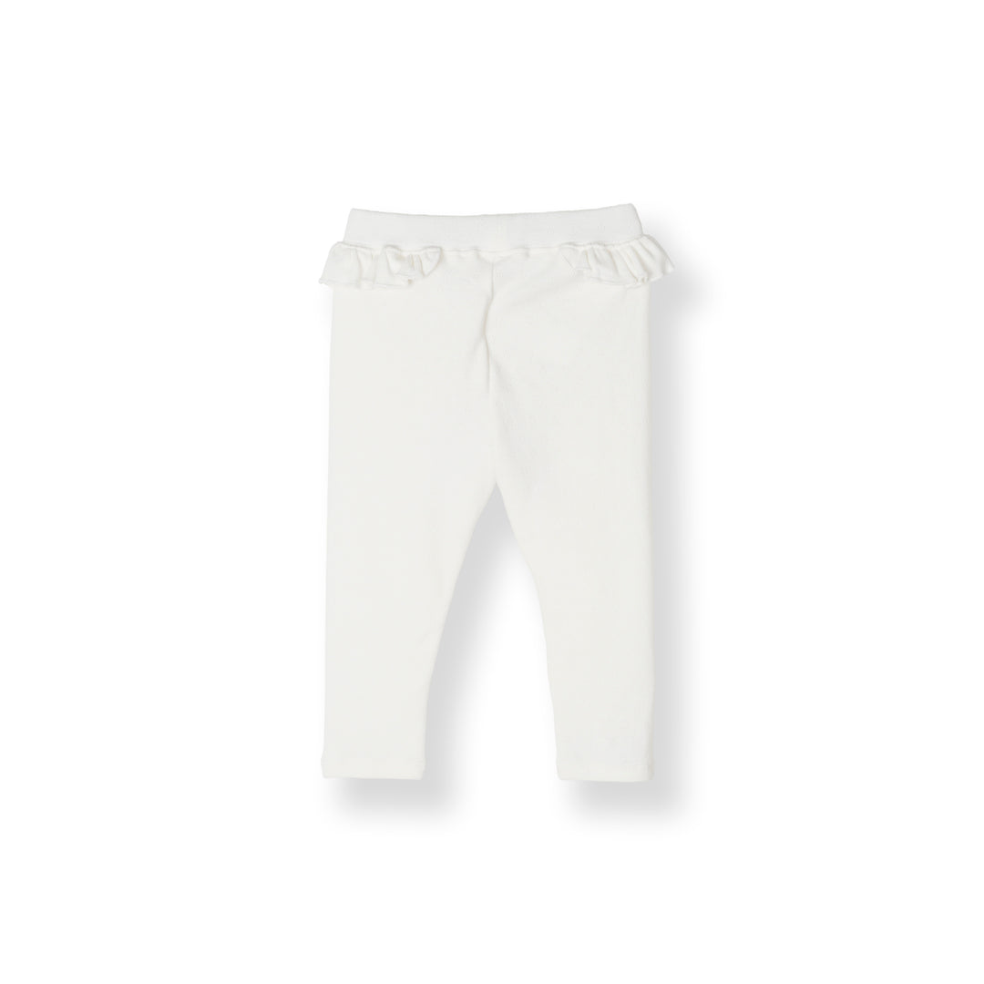 Baby Poney Girls Cream Pointelle Legging