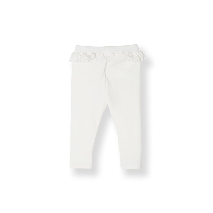Baby Poney Girls Cream Pointelle Legging