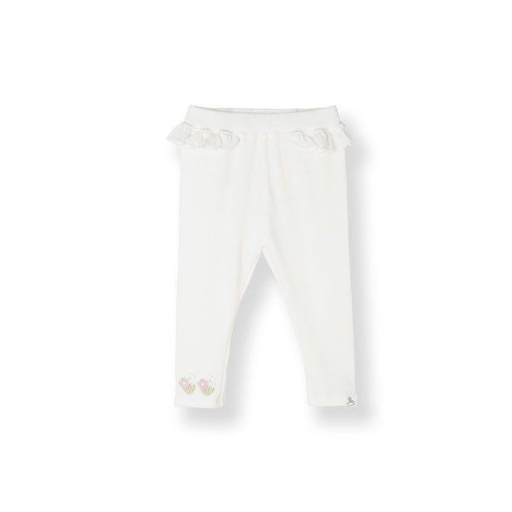 Baby Poney Girls Cream Pointelle Legging