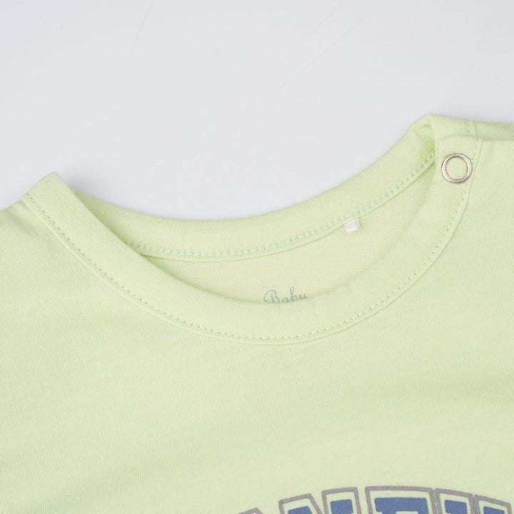 Baby Poney Boys Green Poney Logo Regular Fit Long Sleeve Top & Long Pants Pyjamas