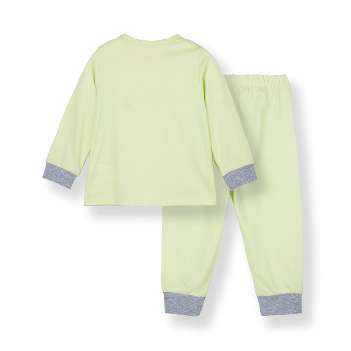 Baby Poney Boys Green Poney Logo Regular Fit Long Sleeve Top & Long Pants Pyjamas