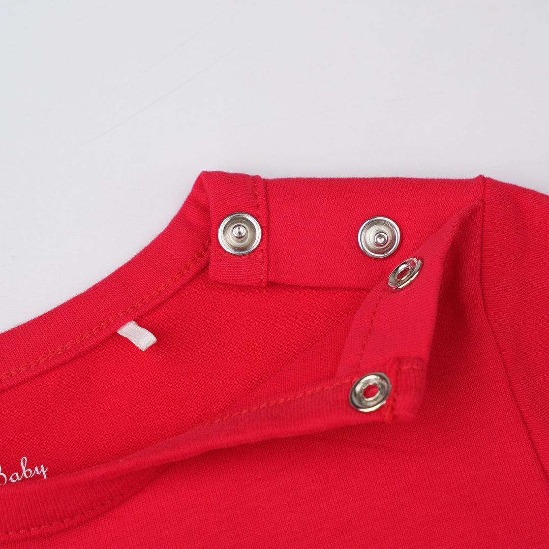 Baby Poney Boys Red Poney Logo Regular Fit Long Sleeve Top & Long Pants Pyjamas
